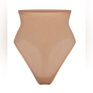 NWT SKIMS Sheer Sculpt High Waisted Thong Sienna Size S